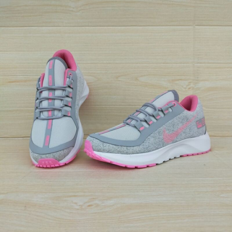 Sepatu Wanita Nike Zoom Sepatu Nike Zumba Senam Running Terbaru Sepatu Nike Pink-Abu Pink