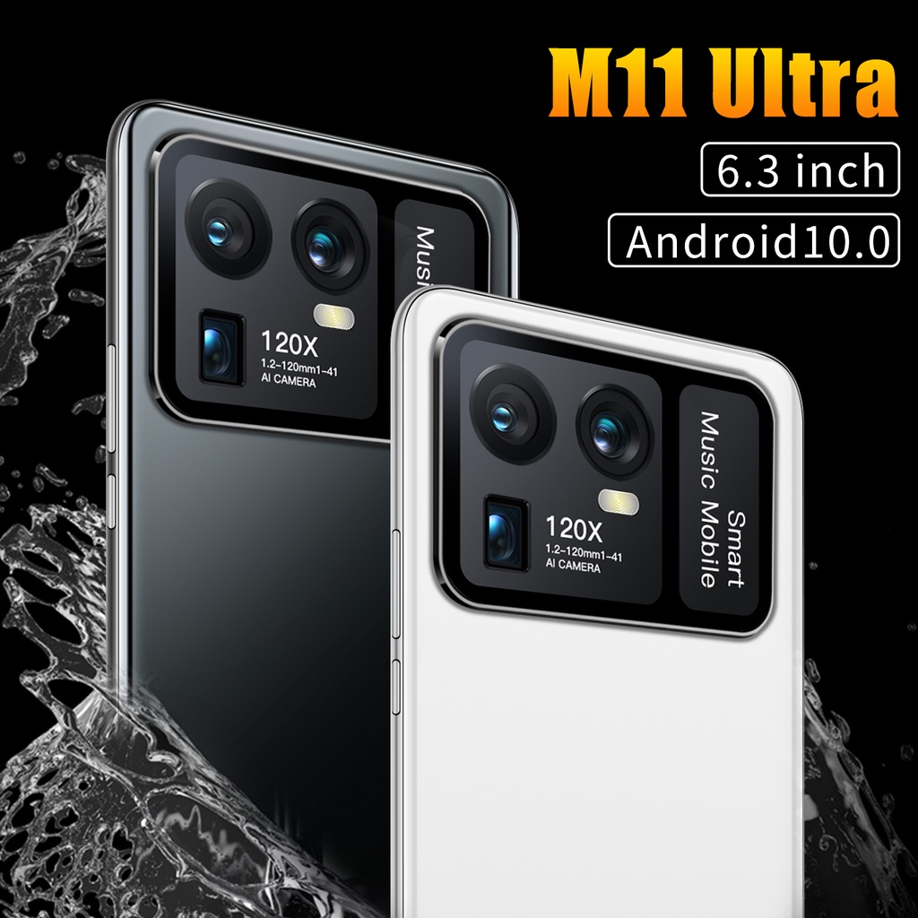 【COD】 2023 Versi Global M11ultra 8GB + 512GB HD 6.3 inci Baterai M11ultra 4800mAh Android 10.0 Ponsel Kursus Online