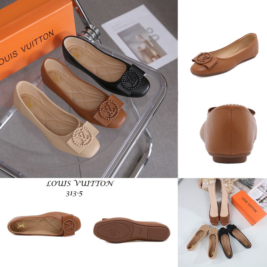 SEPATU WANITA FLAT SHOES KULIT 313-5