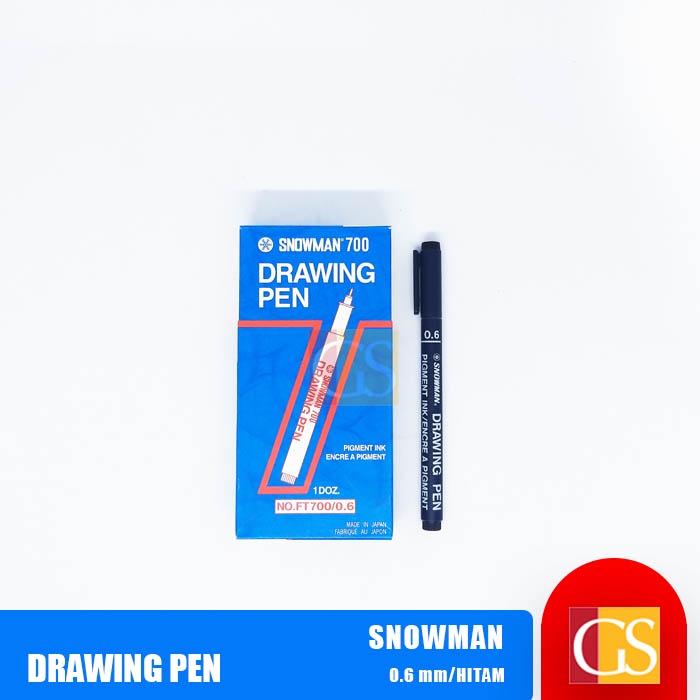 

DRAWING PEN SNOWMAN 0.6 HITAM (1PCS) FT700