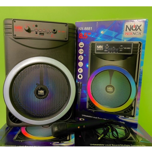 8,5inch speaker koper bluetooth nixnox NX 8882 speaker koper termurah terbesar free mic