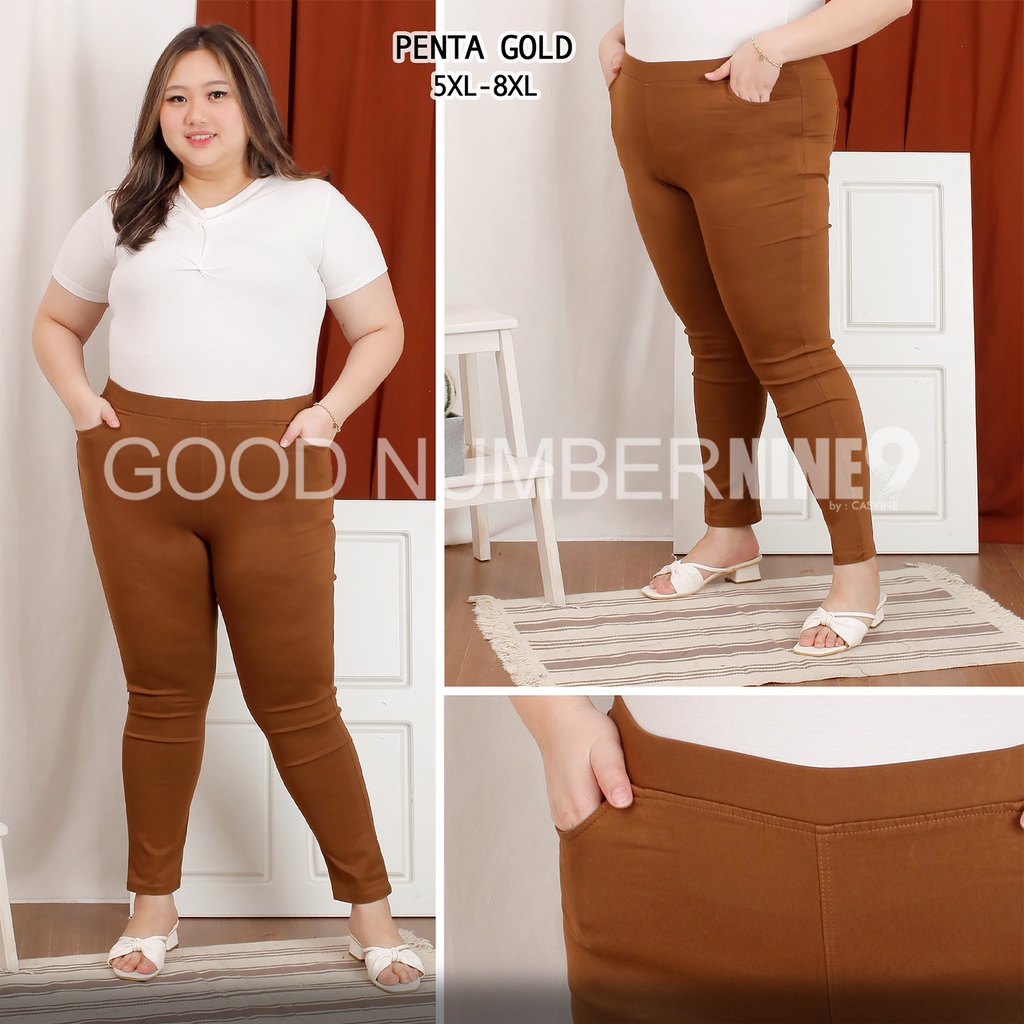 Celana Panjang Bahan Katun Impor Stretch enak pake Ada Bigsize Jumbo Penta Polos Comfy Mom Pants