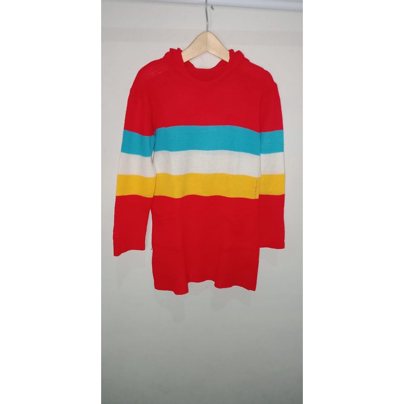 PL Preloved Baju Kaos Anak Perempuan Cewek Motif Lucu Rajut Usia 5 - 7 Tahun Lengan Pendek Panjang L