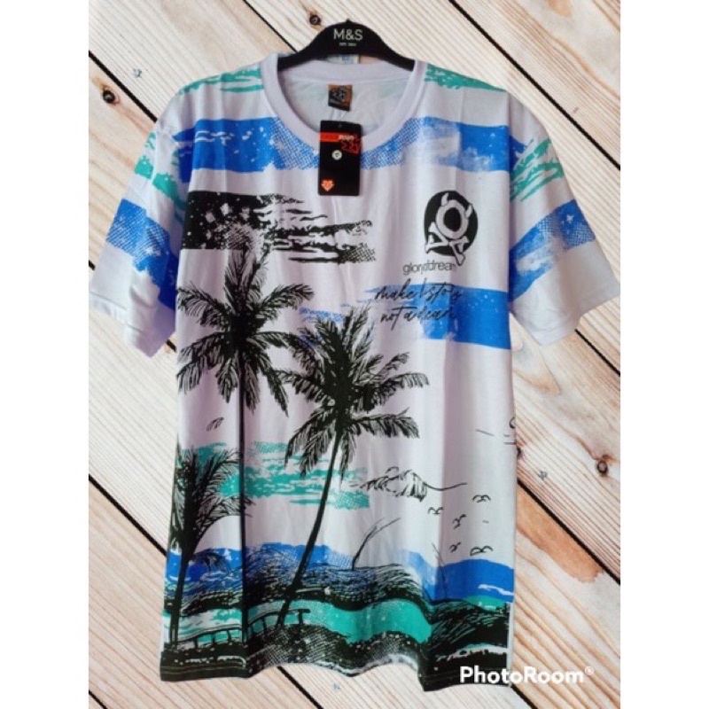 Kaos tshirt pantai surfing katun combed murah