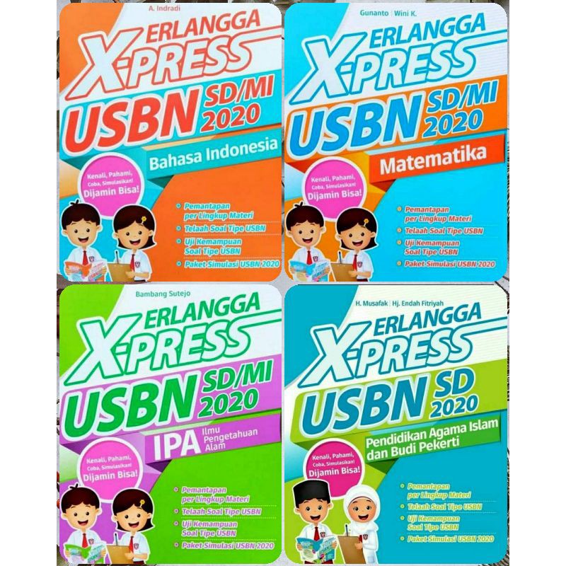 BUKU XPRESS EXPRESS UN 2020 MATEMATIKA BAHASA INDONESIA IPA PAI SD MI KELAS 6 ERLANGGA