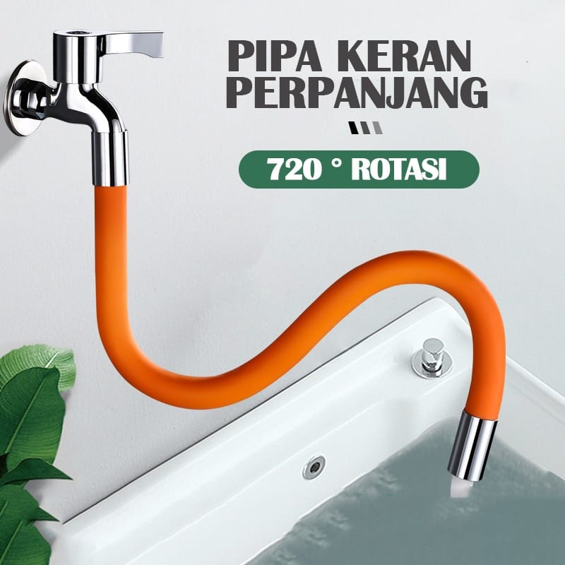 VS BG - SALE keran Tabung ekstensi Sambungan Kepala Keran Air Wastafel Flexible Bisa Berputar 720 Derajat untuk Dapur/ Kamar Mandi