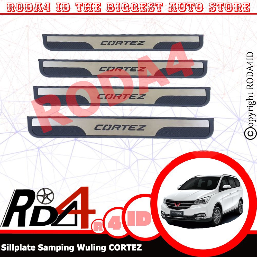 Sillplate Samping Stainless WULING CORTEZ Non LED