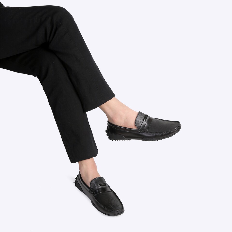 SEPATU PANSUS KULIT EVERBEST PRIA ORIGINAL LOAFER BRANDED HITAM EM65