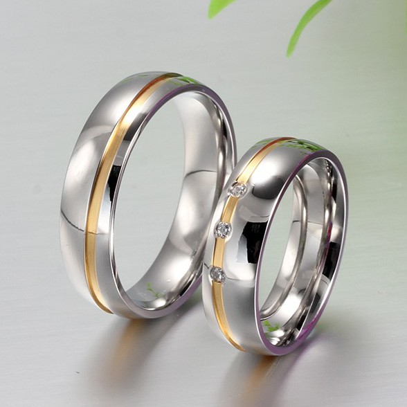 [BEST SELLER] Cincin Couple Titanium / Cincin Couple Murah / Cincin Couple Anti Karat C029 BISA COD