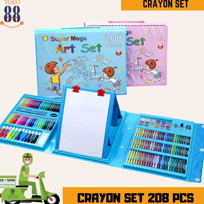 

TOKO 88 MIX - SET ALAT LUKIS 208PCS CRAYON OIL PASTE PENCIL WARNA