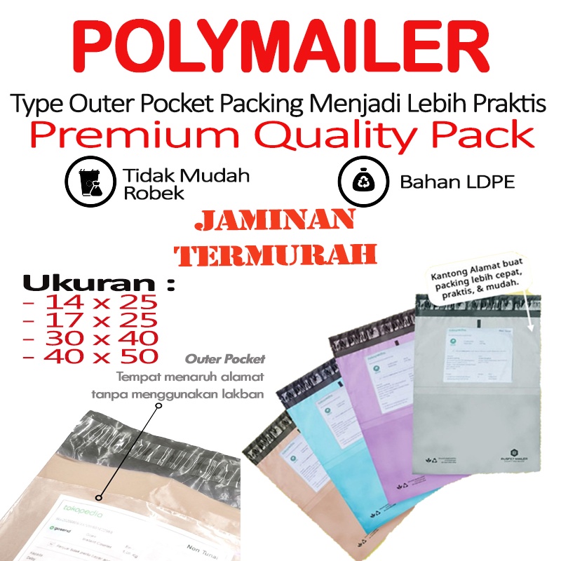 Polymailer | Plastik Packing | Plastik Packing Online Premium ( Outer Pocket )