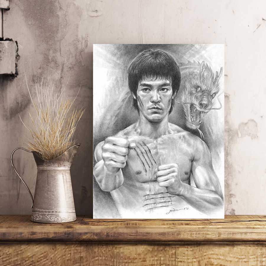 Poster BRUCE LEE Hiasan Dinding Poster Kayu Walldecor Pajangan 4 - 5 - 6
