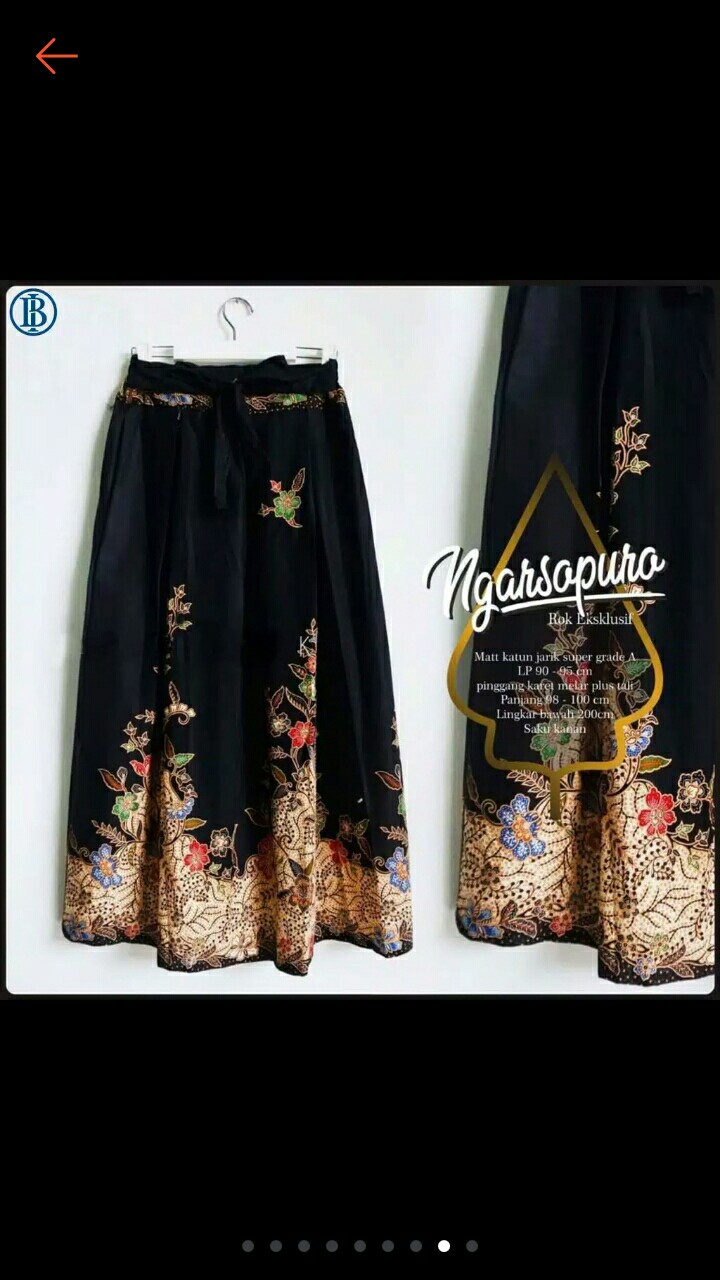 100% Original Termurah ( Cod ) Bisa Bayar Ditempat Rok Batik Panjang Wanita Model Payung Opsi Pendek