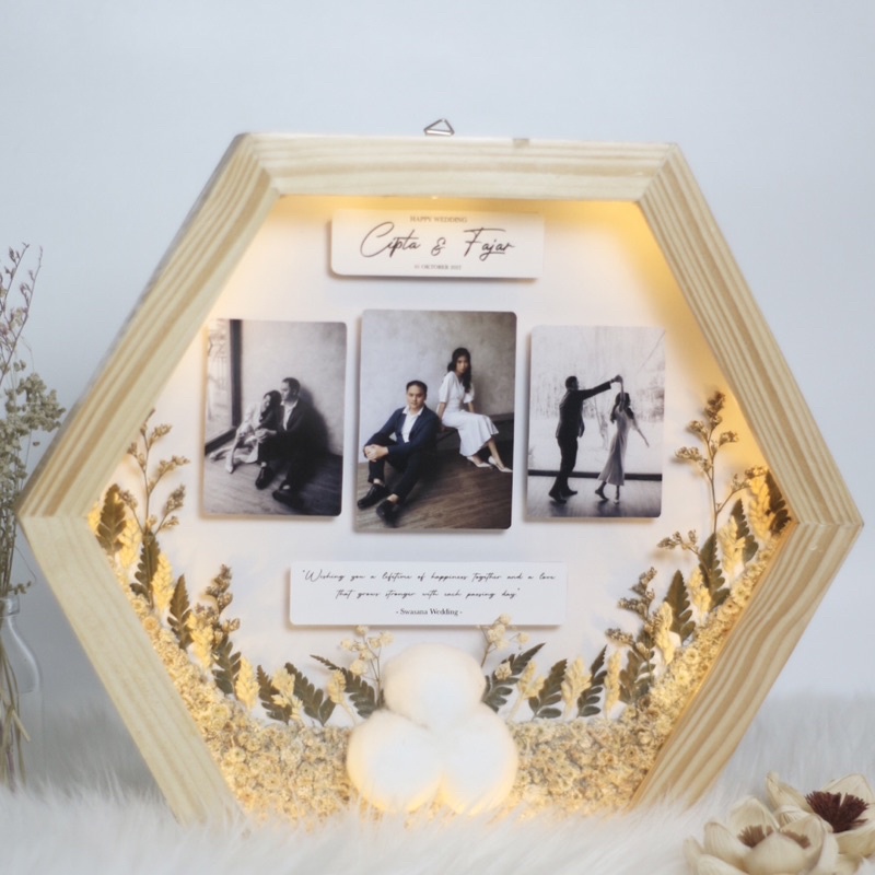 Rustic Frame Hexagonal