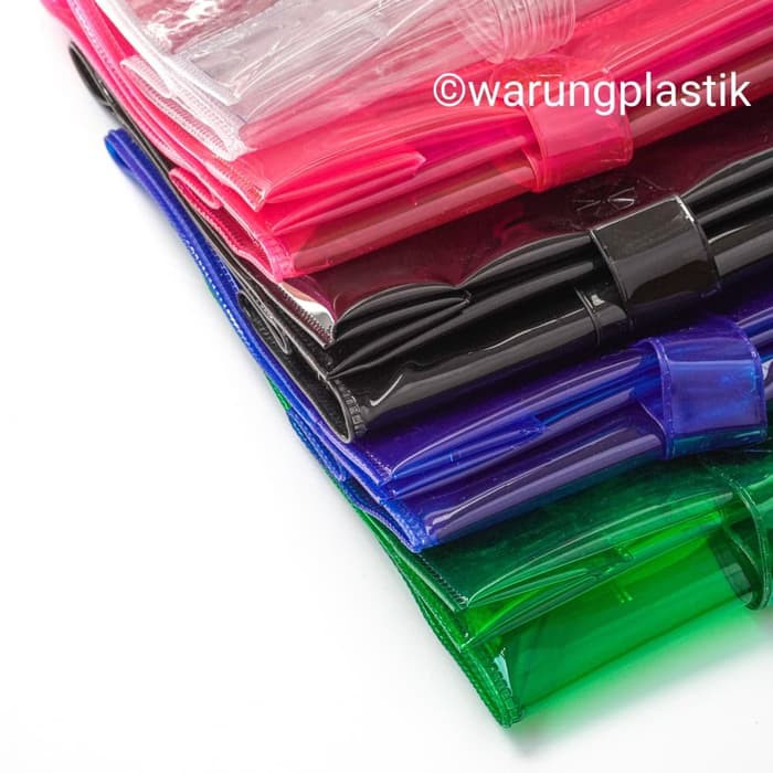 Tas Plastik Tote Bag PVC Bag Transparant Bag - Hitam