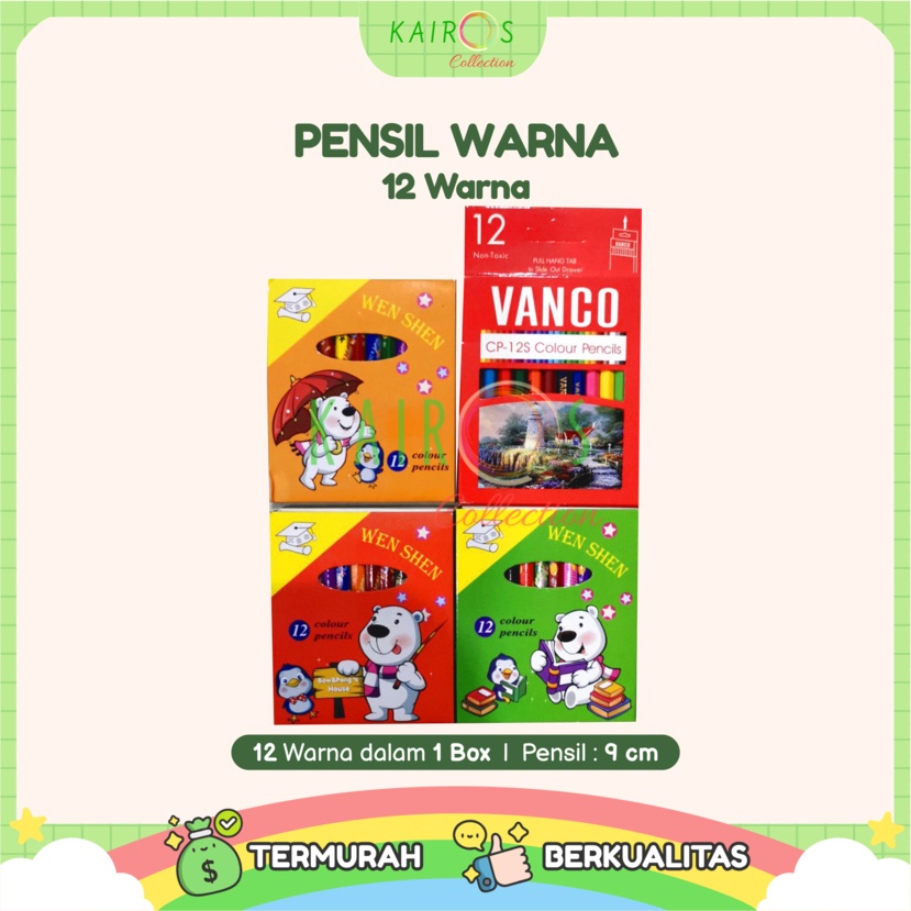 Pensil Warna Pendek Isi 12 Warna