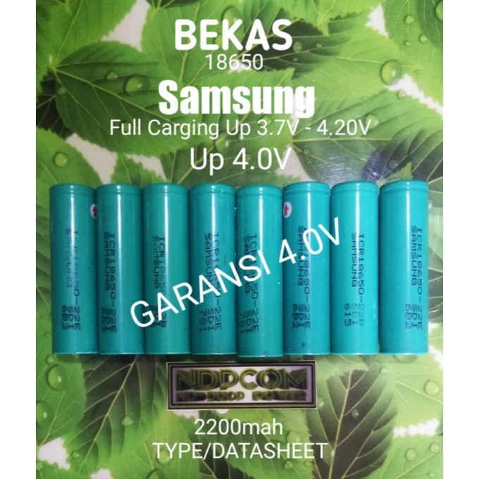 BATERAI 18650 BEKAS COPOTAN LAPTOP / BATERAI BEKAS MURAH BERKUALITAS ORIGINAL /Samsung/2200mah/type/