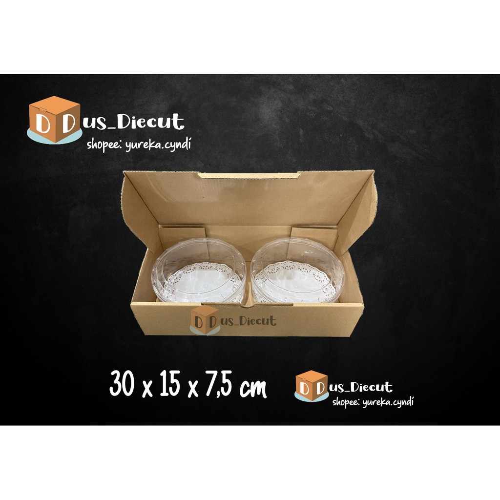 

Kardus die cut uk. 30x15x7.5 cm (model box pizza)