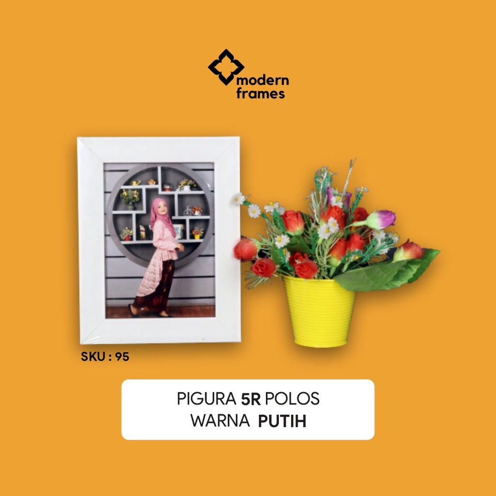 Frame Foto/Bingkai Foto/Pigura 5R Kayu Ukir dan Polos (SKU 95)
