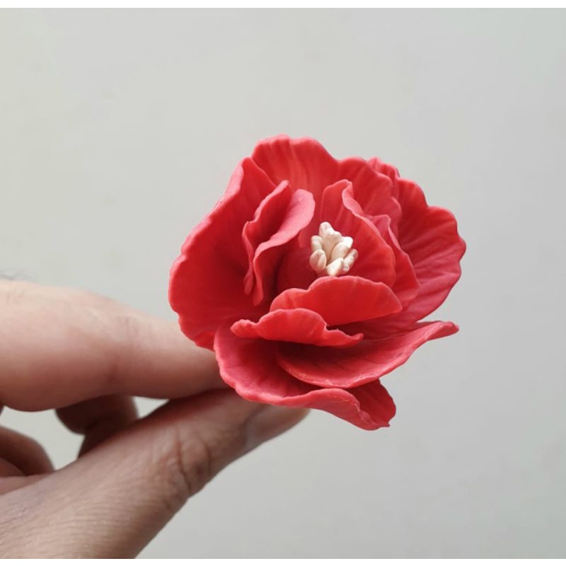 

peony baby bunga gumpaste flower hiasan tart cake topper