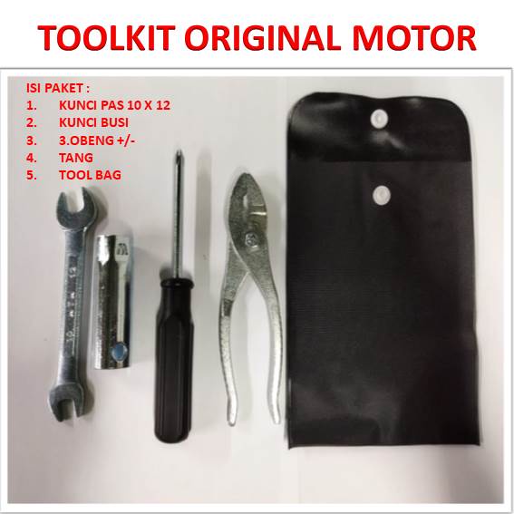 Tool Kit-Toolkit-Kunci Pas Motor-Set Peralatan Motor Original AHM