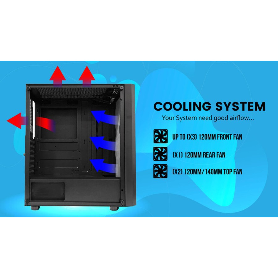 CUBE GAMING BENIN - ATX - LEFT SIDE TEMPERED GLASS - PSU COVER - RGB FRONT PANEL