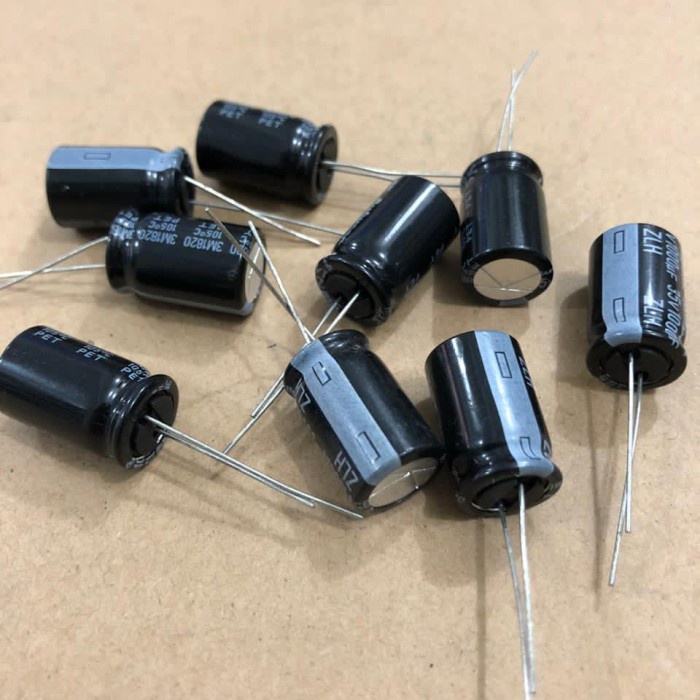 100Pcs Capacitor Elco 1000uf 35v Kapasitor Elko 1000uf 35v