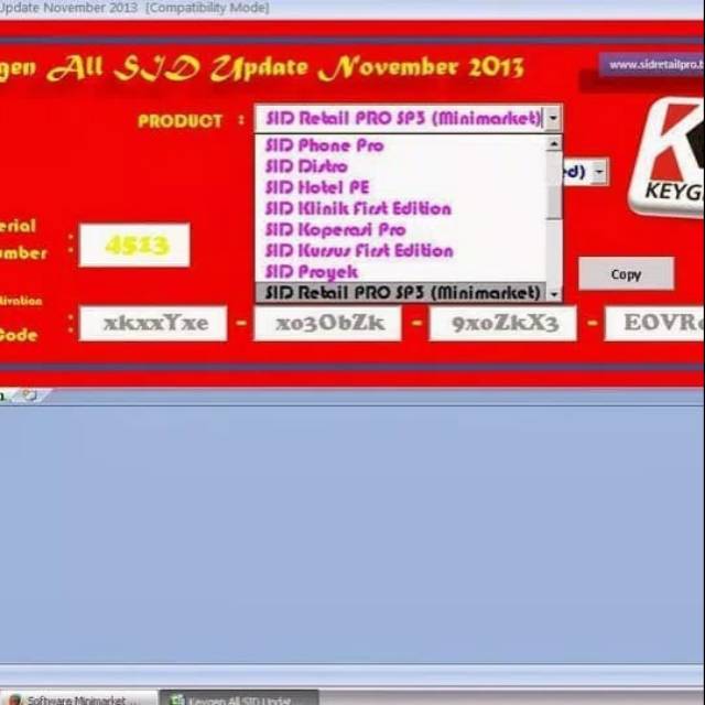 Program software aplikasi 20 macam SID plus Keygen