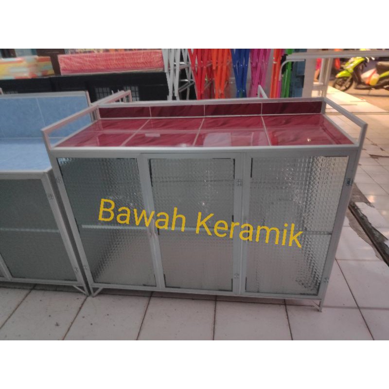 Rak Kompor Dapur Rak Kompor Keramik Aluminium 3 Pintu