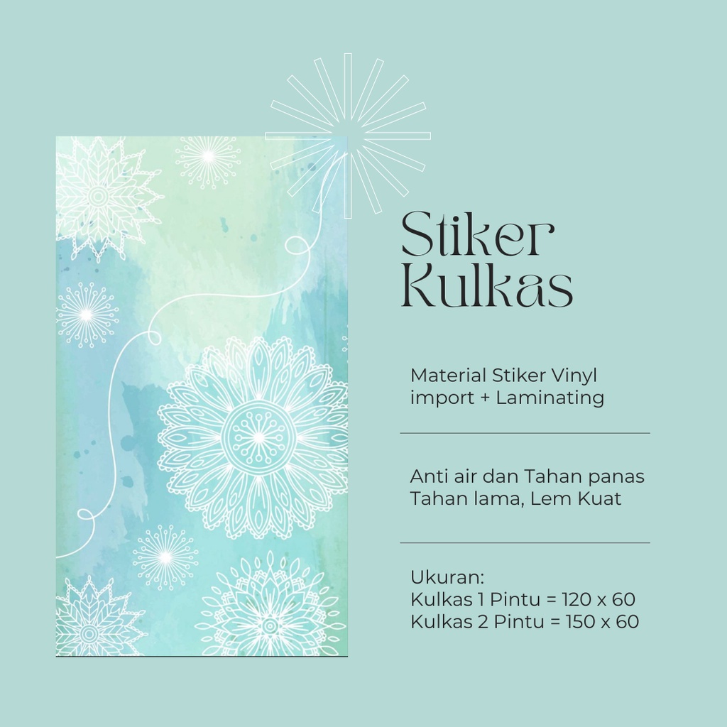 Stiker Kulkas 1 Pintu dan 2 Pintu motif Minimalist Kode MT-10 - FX