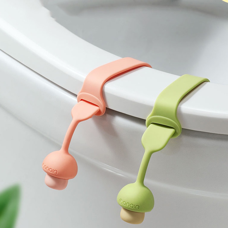 Alat Pengangkat Tutup Toilet Bentuk Jamur Bahan Silikon Warna Permen Anti slip Untuk Kamar Mandi