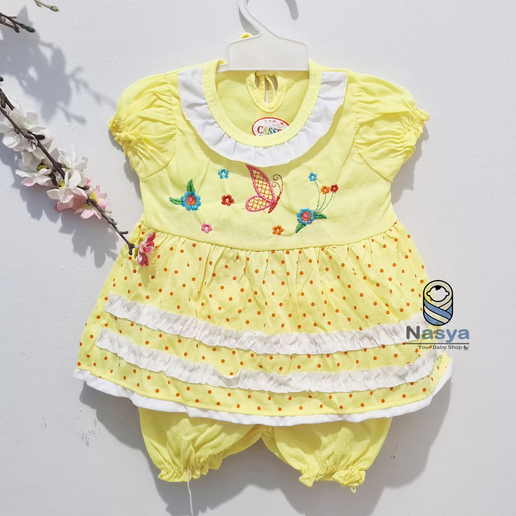 [N-031] Setelan baju kutung dan celana pendek bayi - motif lucu