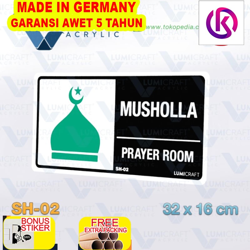 

Murah Sign Musholla / Musola / Musalla Akrilik 32 x 16 cm | SH-02