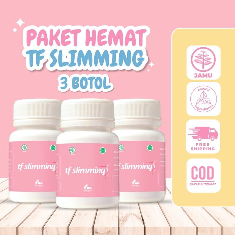 Tf Slimming Herbal 3 Botol - Pelangsing Penurun Berat Badan
