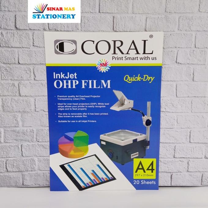 

Coral OHP Film Injet Transparency| OHP Film Khusus Injet Printers