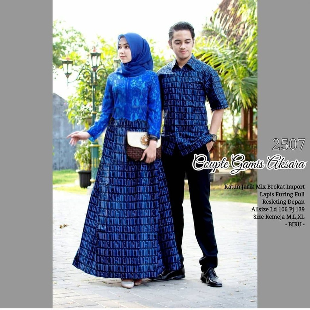 GROSIR BATIK COUPLE GAMIS AKSARA