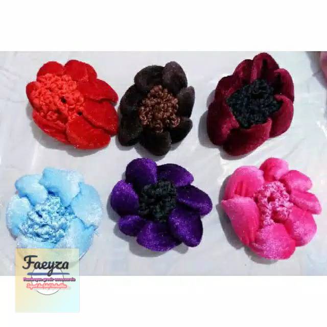 cepol konde bahan bludru 6 pcs