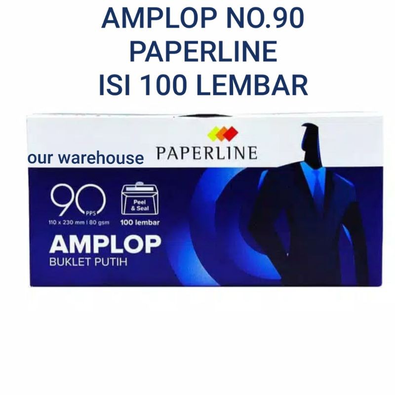 

Amplop Putih No.90 PAPERLINE isi 100 lembar, Amplop Surat