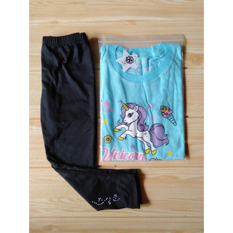 (COD) Kaos Terbaru + Legging (usia 2-7 th)