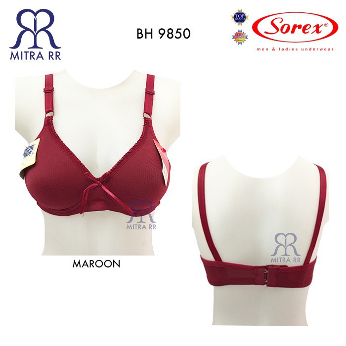 BH Sorex 9850 Bra Tanpa Kawat Asli Super Soft Basic Polos