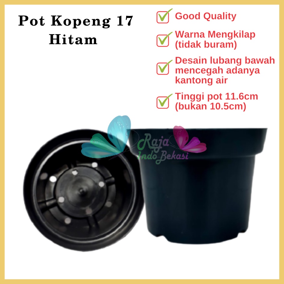 Pot Bunga Kopeng 17 Hitam By Garden Of Love Pot Bunga Plastik Murah Mirip Pot Tani 17 Putih