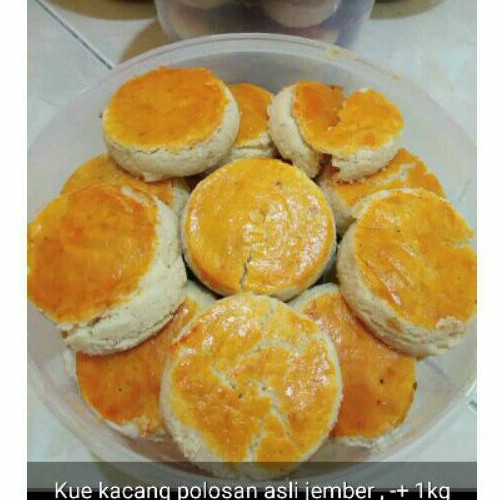 

kue kacang polosan +-1000 gr enak gurih lezat nikmat asli jember