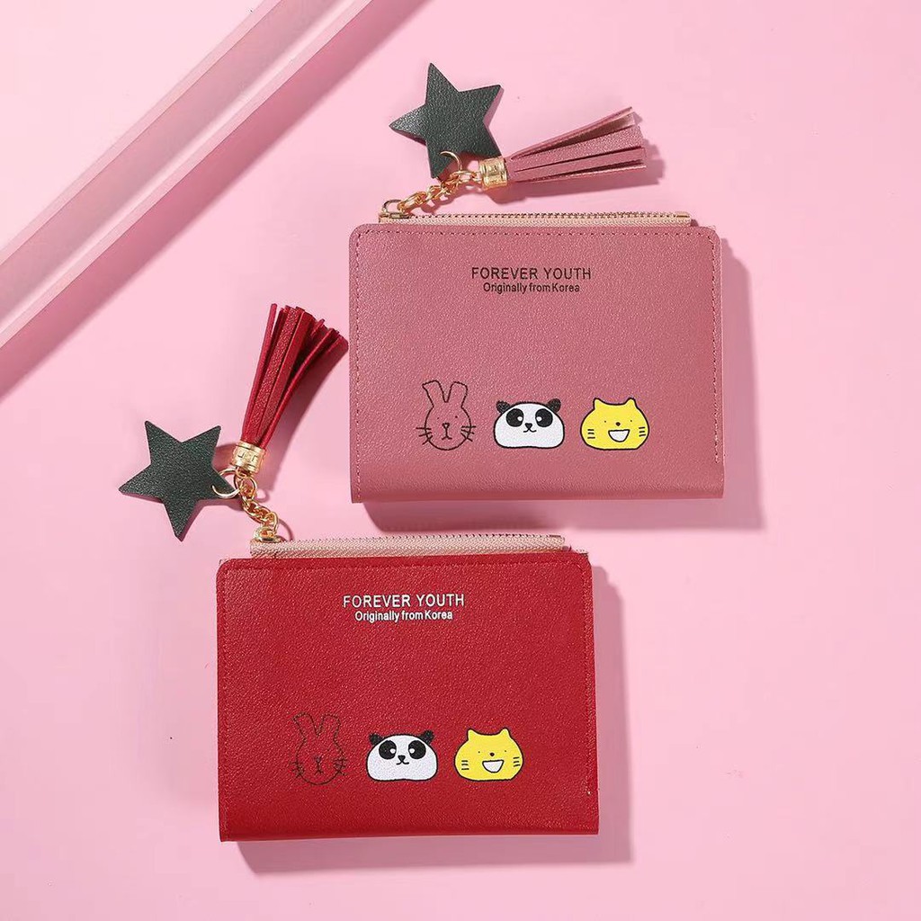 ♥TMALL88♥Dompet Lipat Wanita Dompet Wanita Mini Resleting Import