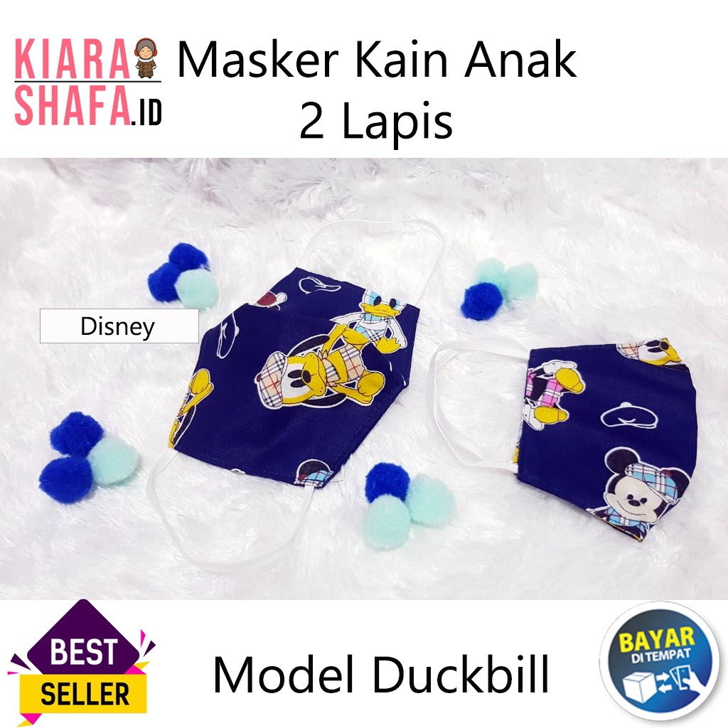 Masker Anak - Masker Kain Anak - Masker Anak Karakter 2 Lapis