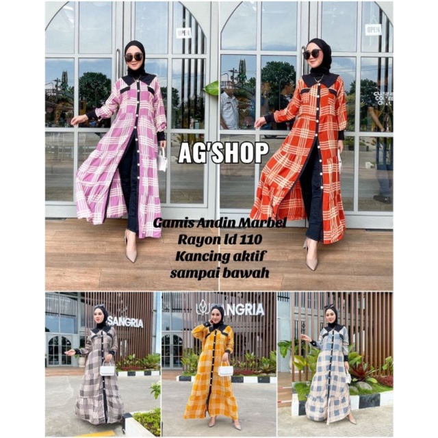 GAMIS ANDIN MARBEL - GAMIS MOTIF TERBARU - LONGDRESS ANDIN TERBARU