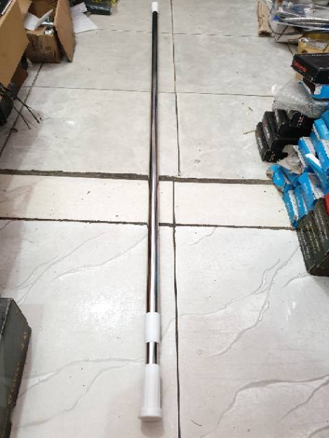 Paket tiang tirai lurus stainless + tirai 180x180