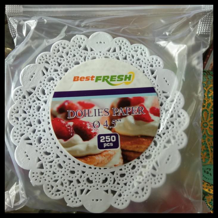 

4,5" Paper Doyleys Alas Tart Kertas Fancy Hiasan Kraft
