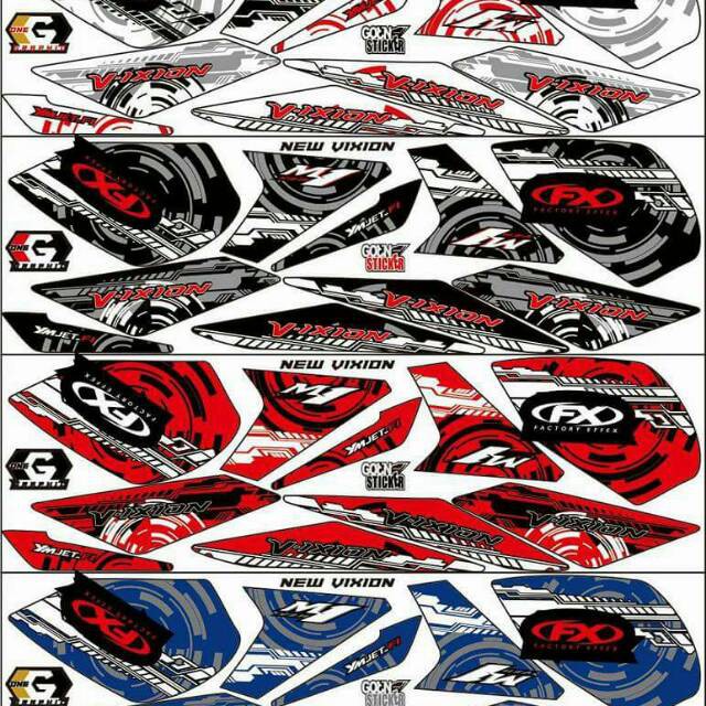 Stiker Laminasi Berkualitas Stiker Motor New Vixion Paling Murah