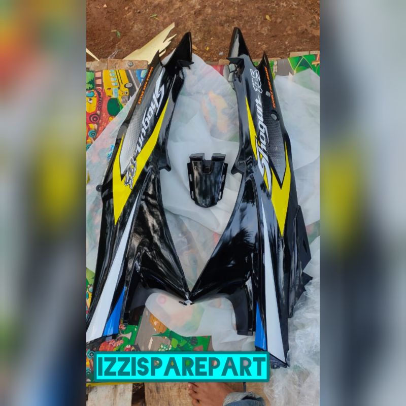 BODY BELAKANG SHOGUN SP 125 HITAM + STRIPING