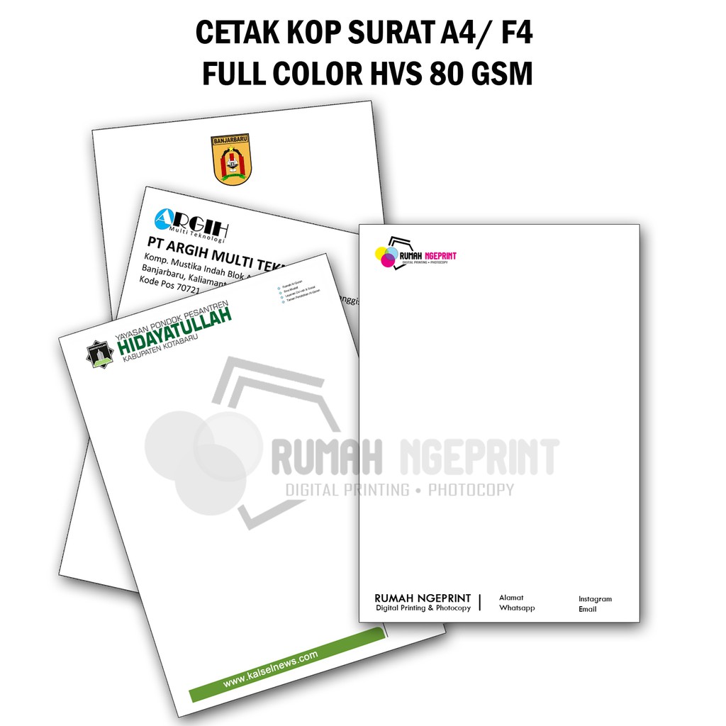 

CETAK KOP SURAT HVS MURAH A4/ F4